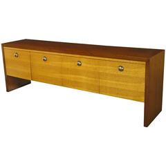 Edward Wormley for Dunbar English Oak and Rosewood Four-Drawer Credenza 1