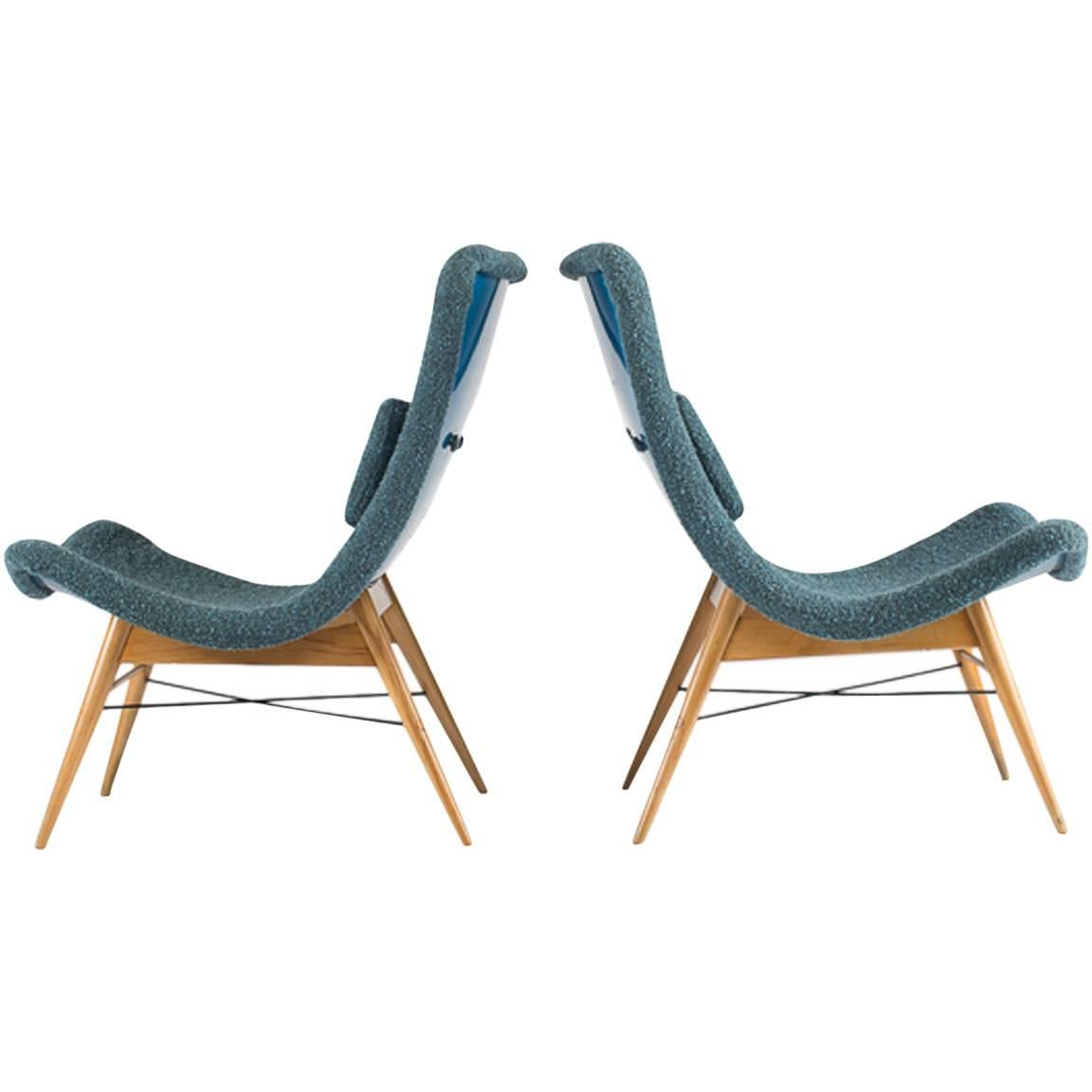 Lounge Chairs by Miroslav Navratil For Sale