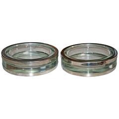 Pair of Gabriella Crespi Ashtrays Signed