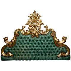  Gilded Wood Head Bed Baroque Style