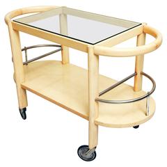 Art Deco Italian Solid Maples Cart by Fagioli Firenze, 1930 8