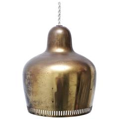 Alvar Aalto Golden Bell Pendant Lamp, circa 1950