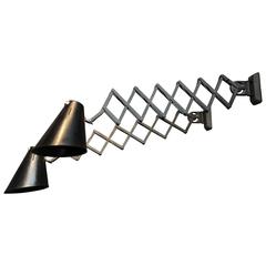 Industrial Scissor Wall Lights by Bometal