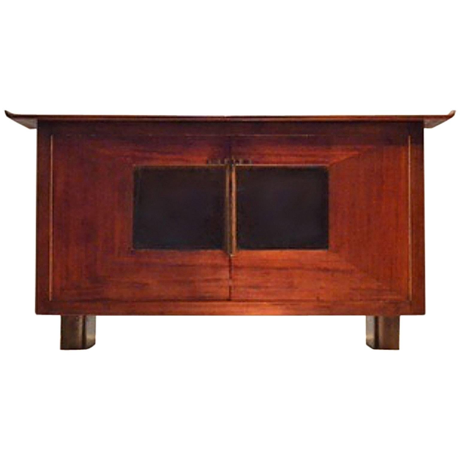Piet Kramer Mahogany and Ebony Makassar Amsterdam School Sideboard