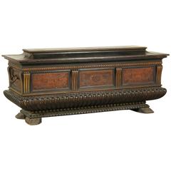 Mid-19th Century Oak Urn Shaped Inlaid Chest