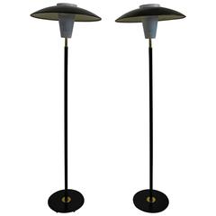 Pair of Floor Lamps by Gerald Thurston for Lightolier