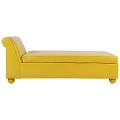 Vintage Yellow Chaise Lounge
