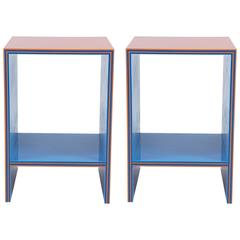 Custom Laminated Acrylic End Tables in Three Colors