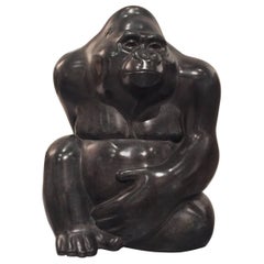 British Bronze Gorilla Sculpture by Michael Cooper