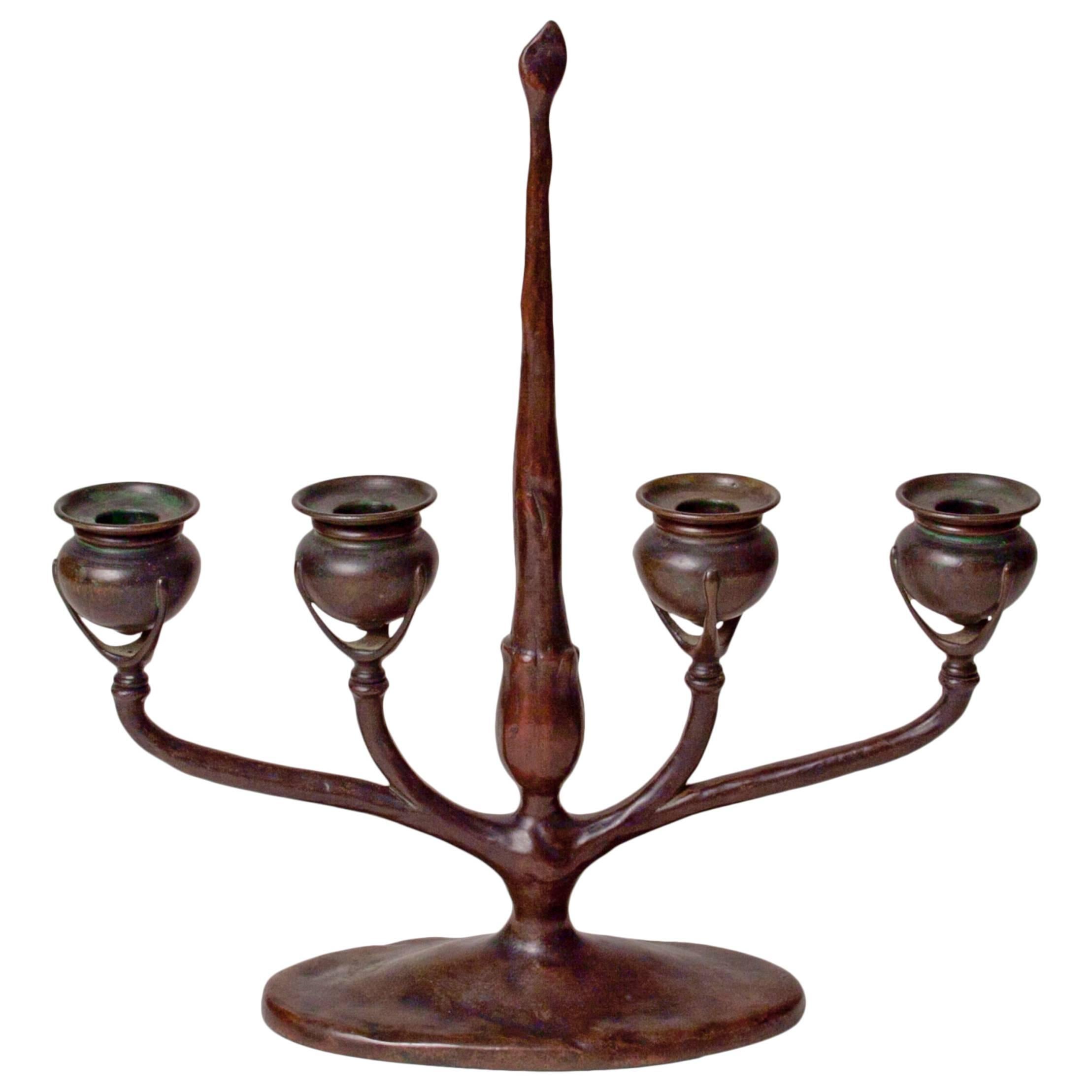 Tiffany Studios Four-Arm Candelabrum