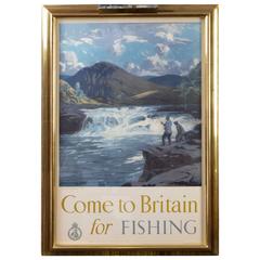 Come to Britain for Fishing, First Edition Poster by Norman Wilkinson circa 1948