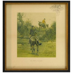 Antique Print "The Stone Faceder" Signed by Snaffles, circa 1934