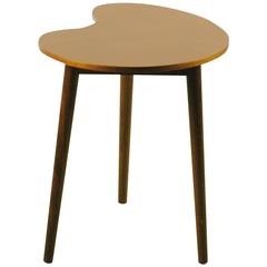 Heart shaped scandinavian teak side table