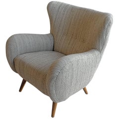 Danish wingback lounge chair