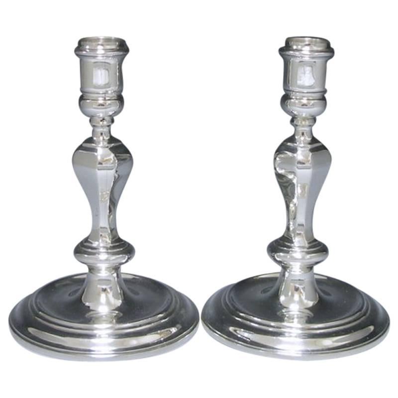 Pair Sterling Silver Candlesticks by Thomas Ducrow & Sons