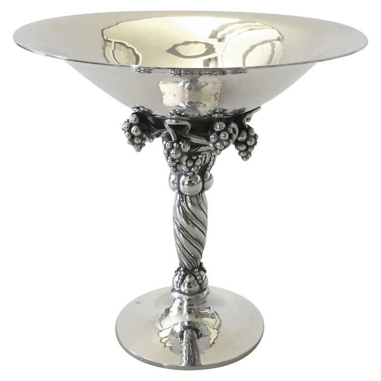 Georg Jensen Sterling Silver Grape Compote For Sale at 1stdibs