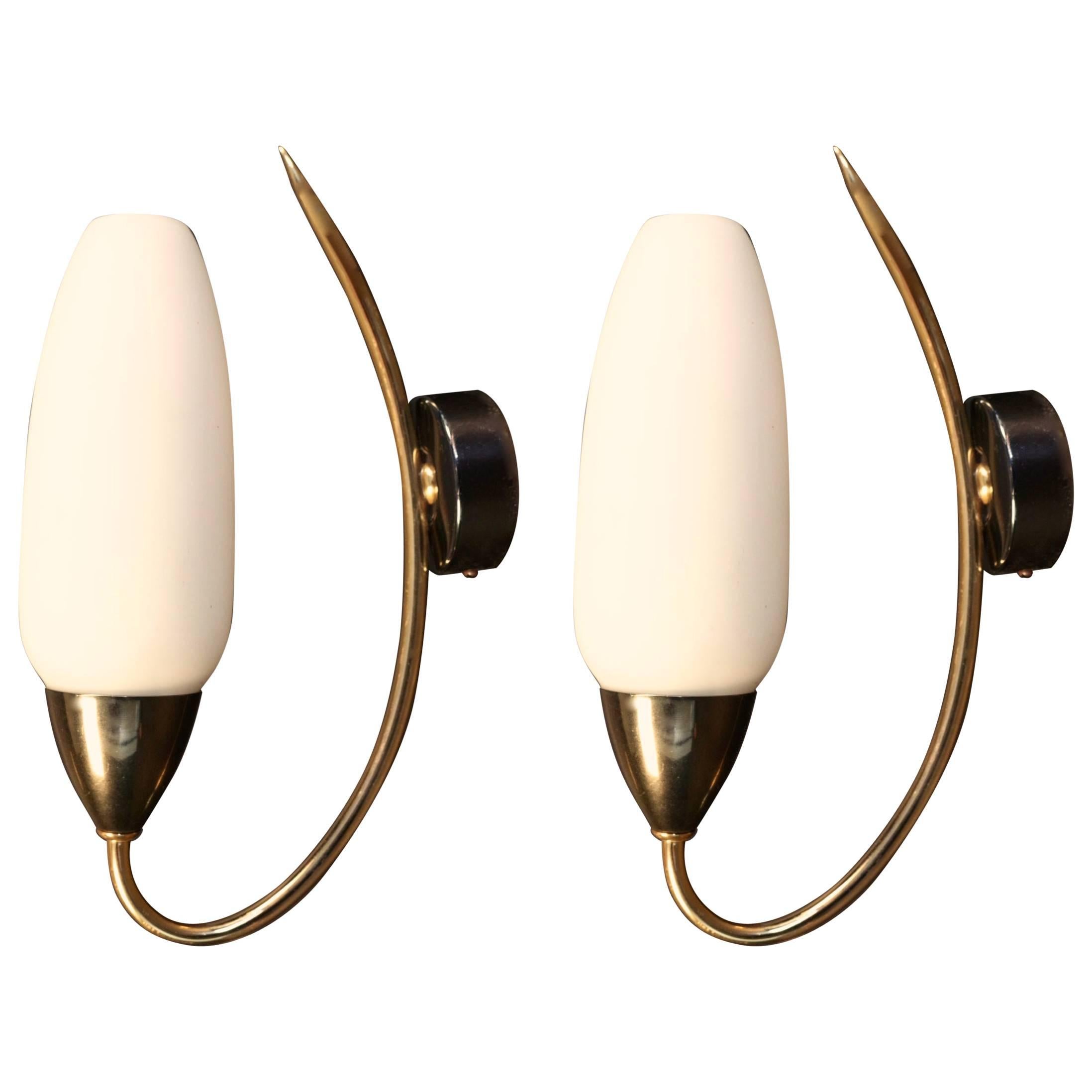 Pair of 1950s Sconces by Maison Arlus