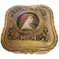 19th Century French Gilt Bronze Jewellery Box