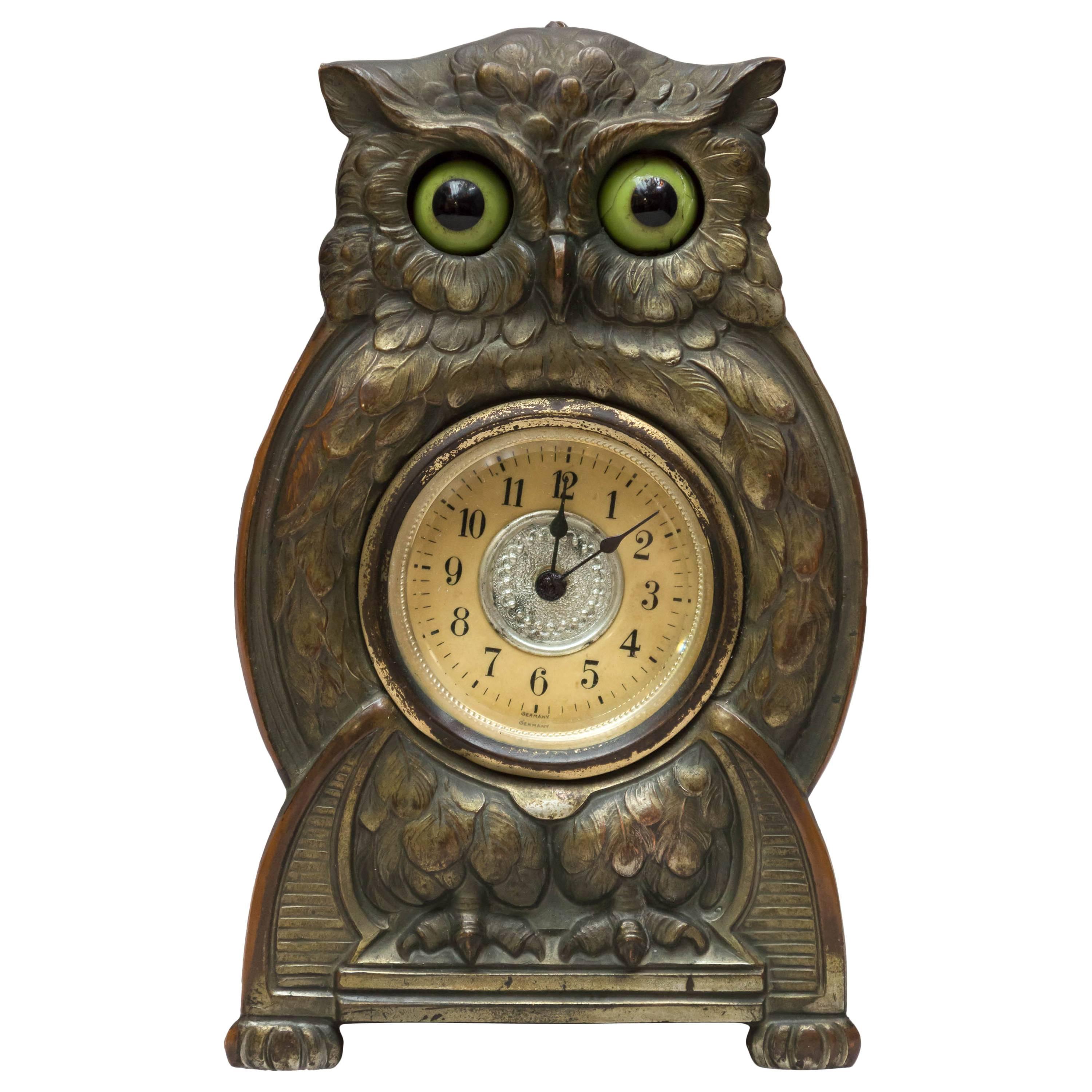 Whimsical Mechanical Owl Clock