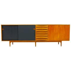 Großes freistehendes Sideboard mit Wendetüren, Arne Vodder, 1959