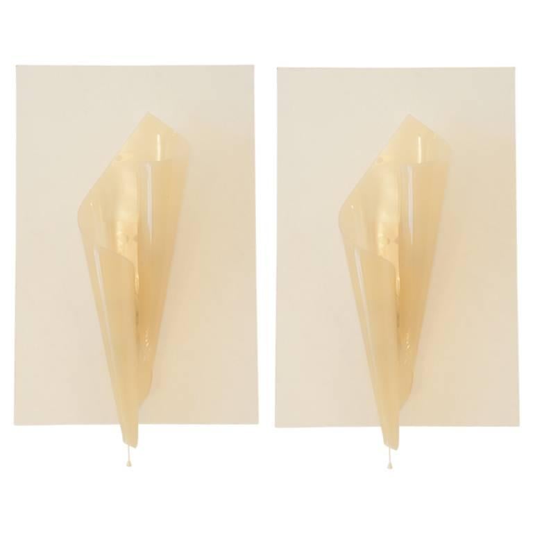 Pair of Hanns Hoffmann Lederer Perspex Appliques For Sale