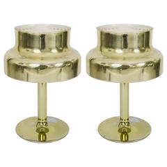 Pair of 1960s Anders Pehrson ‘Bumling’ Brass Coated Table Lamps