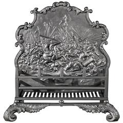 Regency Cast Iron Antique Fireplace Grate, English, circa 1830