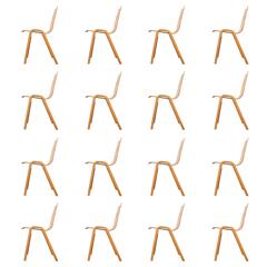Set of 10 Stacking Chairs 1950s Designed by Cor Alons