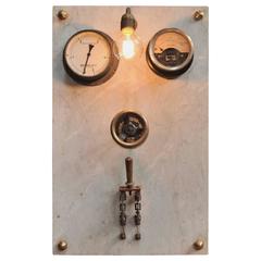 1940s French Factory Switchboard Industrial Wall Light 5