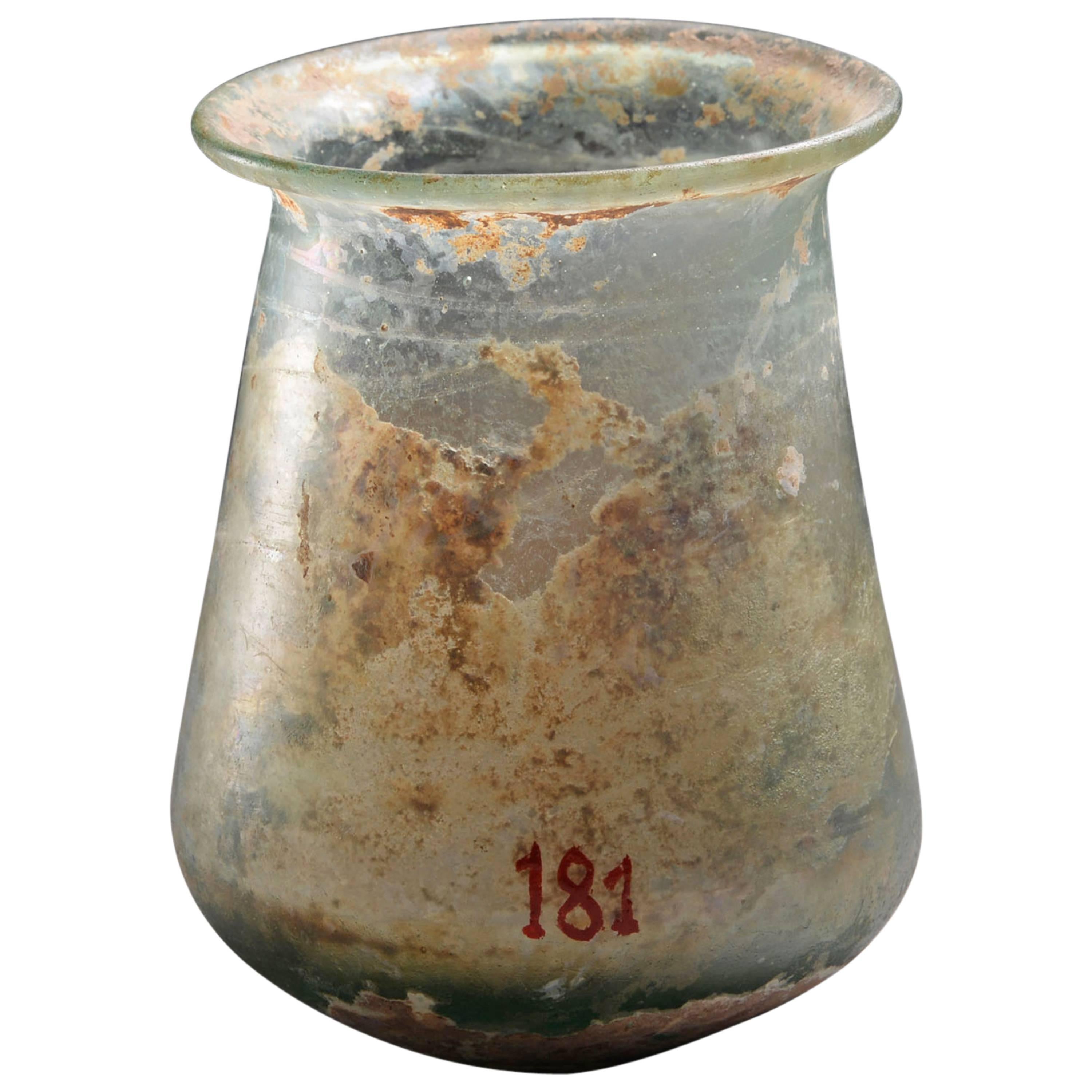 Ancient Roman Glass Beaker 150 AD