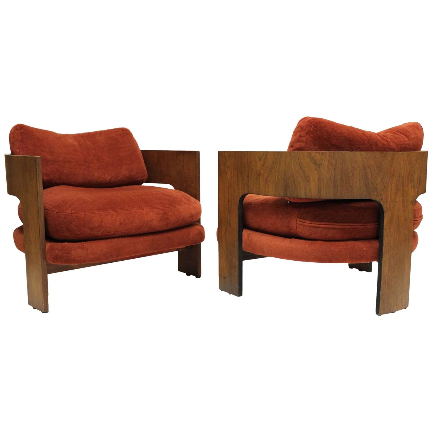 Pair of Milo Baughman for Thayer Coggin Club Chairs at 1stdibs Pair of Milo Baughman for Thayer Coggin Club Chairs at 1stdibs