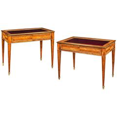 Matched Pair of English Kingwood Display Tables in the French Taste 1
