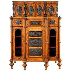 Superb Quality Burr Walnut Antique Cabinet 11