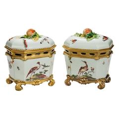 Antique 18th century Derby butter tubs