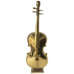 Brass Violin Sculpture