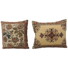 Pair of Indian Batik Linen Pillows