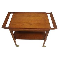 Teak Bar Cart with Removable Top Attributed to Peter Hvidt