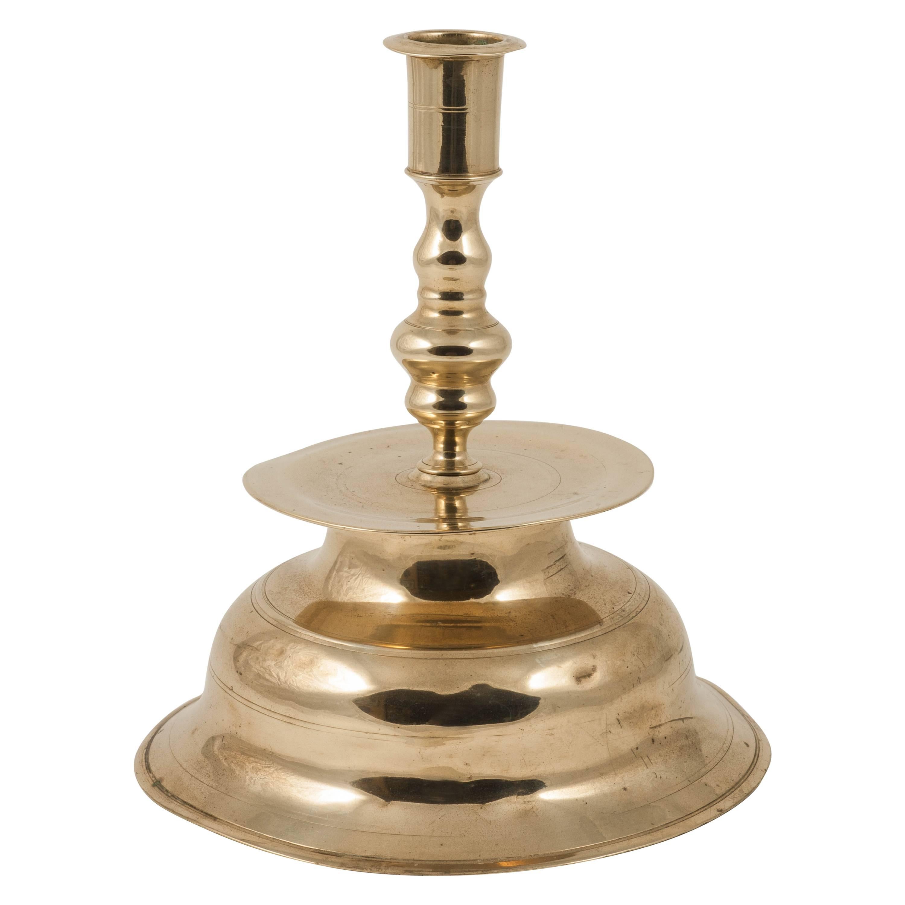 17th Century Brass Nuremberg Candlestick, circa 1680