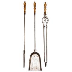 Fine Set of Ormolu-Mounted Fire Irons, England, circa 1830 3