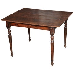 Tavolo coloniale olandese in legno di teak proveniente dall'Indonesia, inizio XX secolo