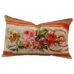 Antique French Aubusson Pillow, Late 19th Century