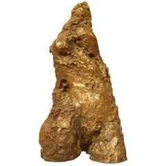Vintage Bronze Sculpture "Torse Montagne" by the Artist Edmond Moirignot