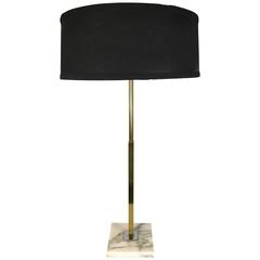 Stiffel Brass and Marble Table Lamp