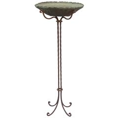 Antique Copper and Iron Plant Stand