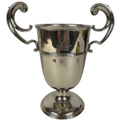 Sheffield Plate Armorial Crested Loving Cup