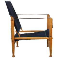 Kaare Klint Safari Chair in Oak Designed 1933 for Ruud Rasmussen, Denmark