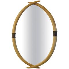 Hollywood Regency Faux Tusks Mirror by Chapman