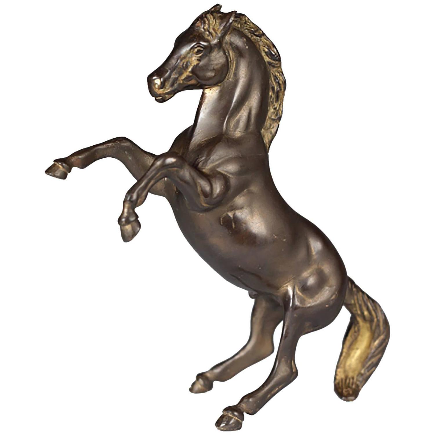 Bronze Rearing Horse Sculpture at 1stdibs