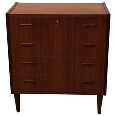 Vintage Danish Teak Four-Drawer Dresser