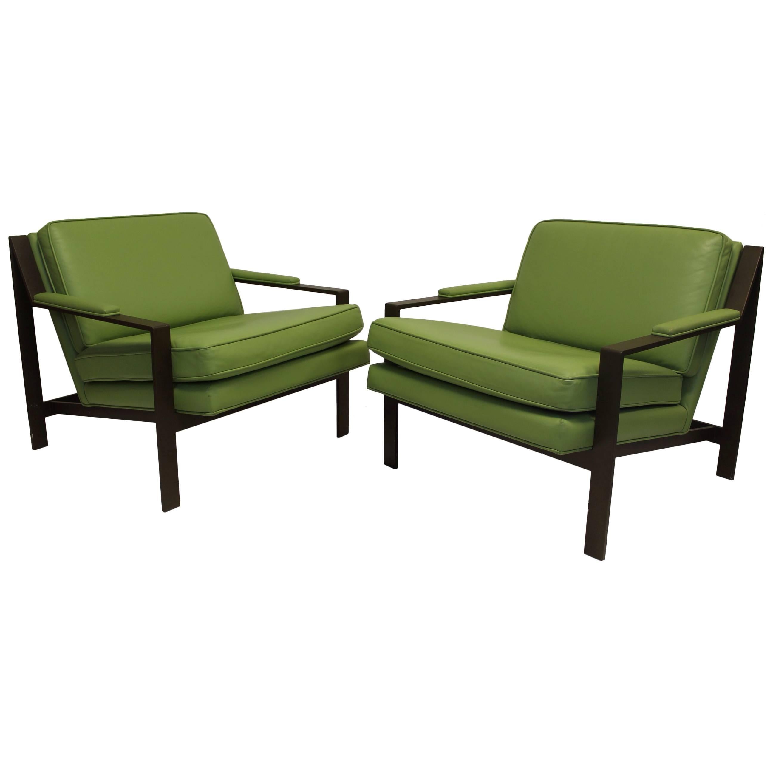 Pair of Cy Mann Lounge Chairs Style of Milo Baughman